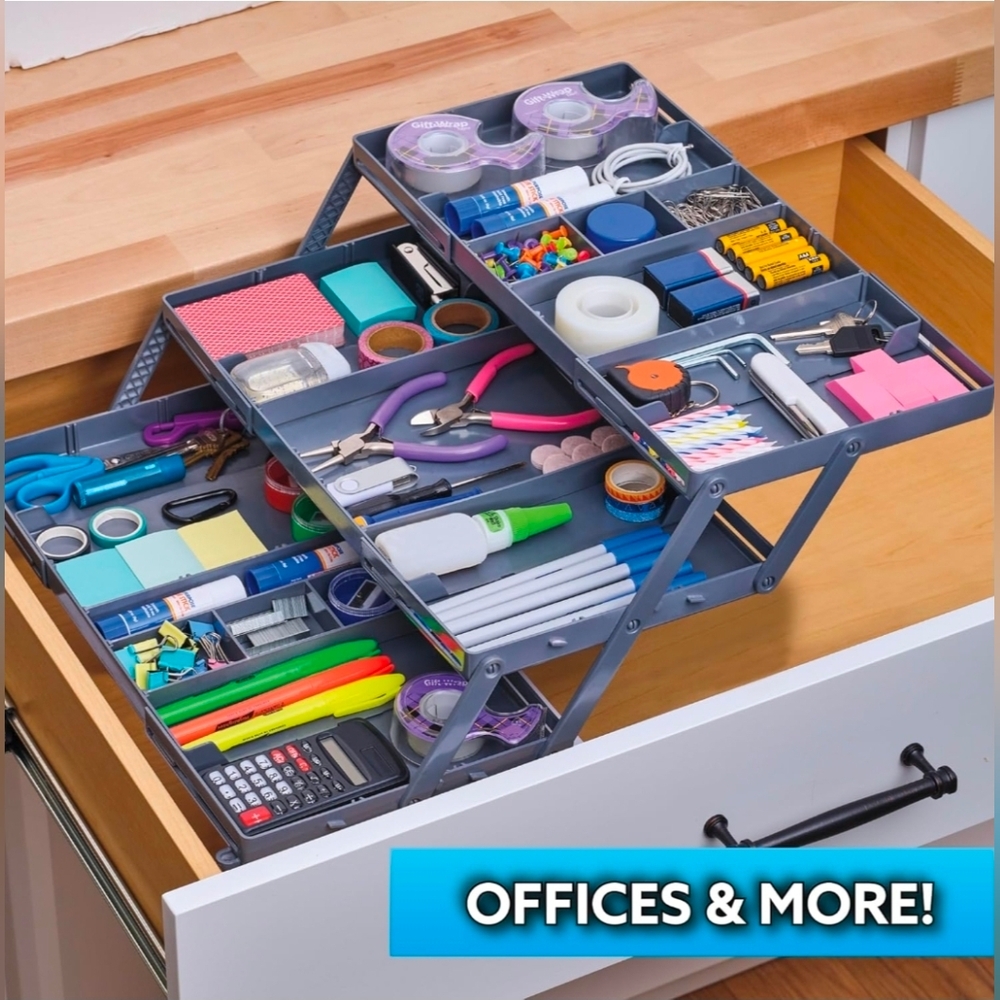 Multi-Level Drawer Organizer - Black - Picture 3 of 5